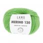 Preview: Ein Knäul Merino 120 in Farbe 416 Giftgrün
